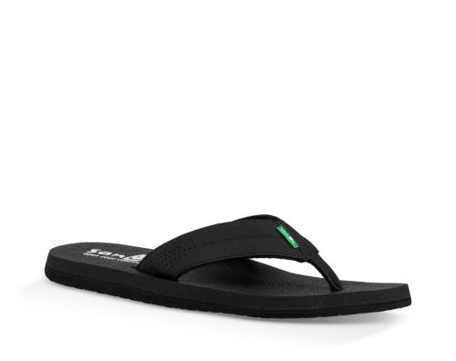 Sanuk Beer Cozy Coaster - Sanuk Flip Flops Mens Black - Philippines YXGTHP016